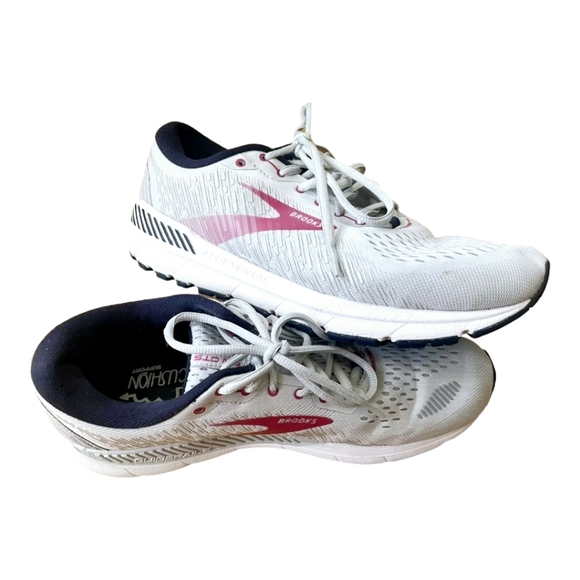 Brooks Addiction GTS-15 Women's Shoes (Oyster, Peacoat, Lilac Rose) Size 9 - Picture 7 of 8
